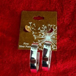 Brand new silver hoop earrings
